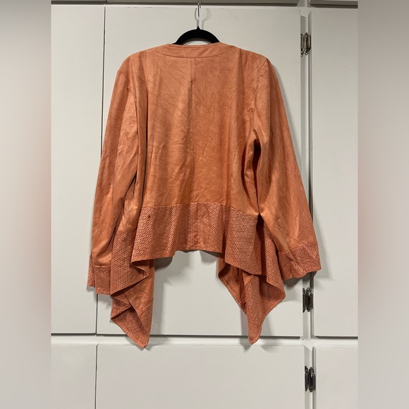 Chico's Light Coral Open Front Cardigan - Picture 3 of 7